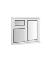 GoodHome Clear Double glazed White Right-handed Top hung Window, (H)1045mm (W)1195mm