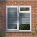 GoodHome Clear Double glazed White Left-handed Top hung Window, (H)1195mm (W)1195mm