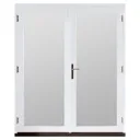 GoodHome Clear Double glazed White Hardwood Reversible Patio door & frame, (H)2094mm (W)1494mm