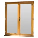 GoodHome Clear Double glazed Hardwood Reversible Patio door & frame, (H)2094mm (W)1494mm