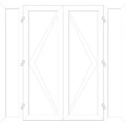 GoodHome Clear Double glazed White uPVC External Patio door & frame, (H)2090mm (W)2690mm
