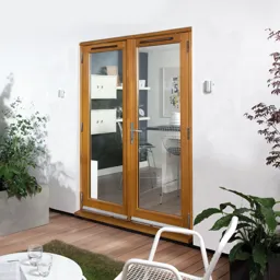 GoodHome Clear Double glazed Hardwood Right-hand Patio door & frame, (H)2094mm (W)1194mm