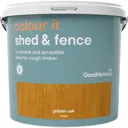 GoodHome Colour it Golden oak Matt Fence & shed Stain, 5L