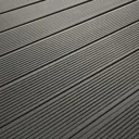 GoodHome Neva Anthracite grey Composite Deck board (L)2.2m (W)145mm (T)21mm