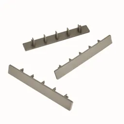 GoodHome Neva Polyethylene (PE) Deck finishing end cap Taupe (L) 145mm (W) 21mm, Pack of 10