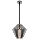 Flachee Transparent Smoked effect Pendant ceiling light, (Dia)220mm