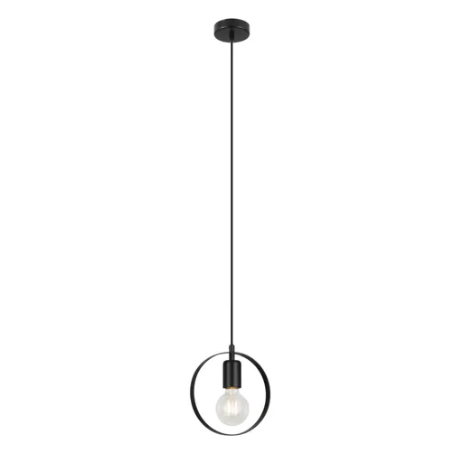 Kaitains Matt Black Pendant ceiling light, (Dia)200mm