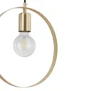 Kaitains Brushed Gold Gold effect Pendant ceiling light, (Dia)280mm