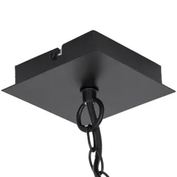 Nantan Matt Black 4 Lamp Pendant ceiling light, (Dia)300mm