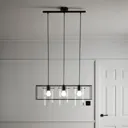 Daluiz Matt Black 3 Lamp Pendant ceiling light