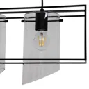 Daluiz Matt Black 3 Lamp Pendant ceiling light