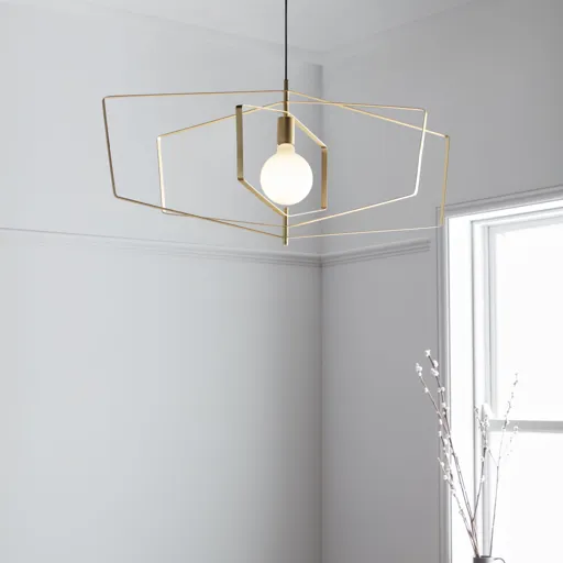 Nedoki Brass effect Pendant ceiling light, (Dia)900mm