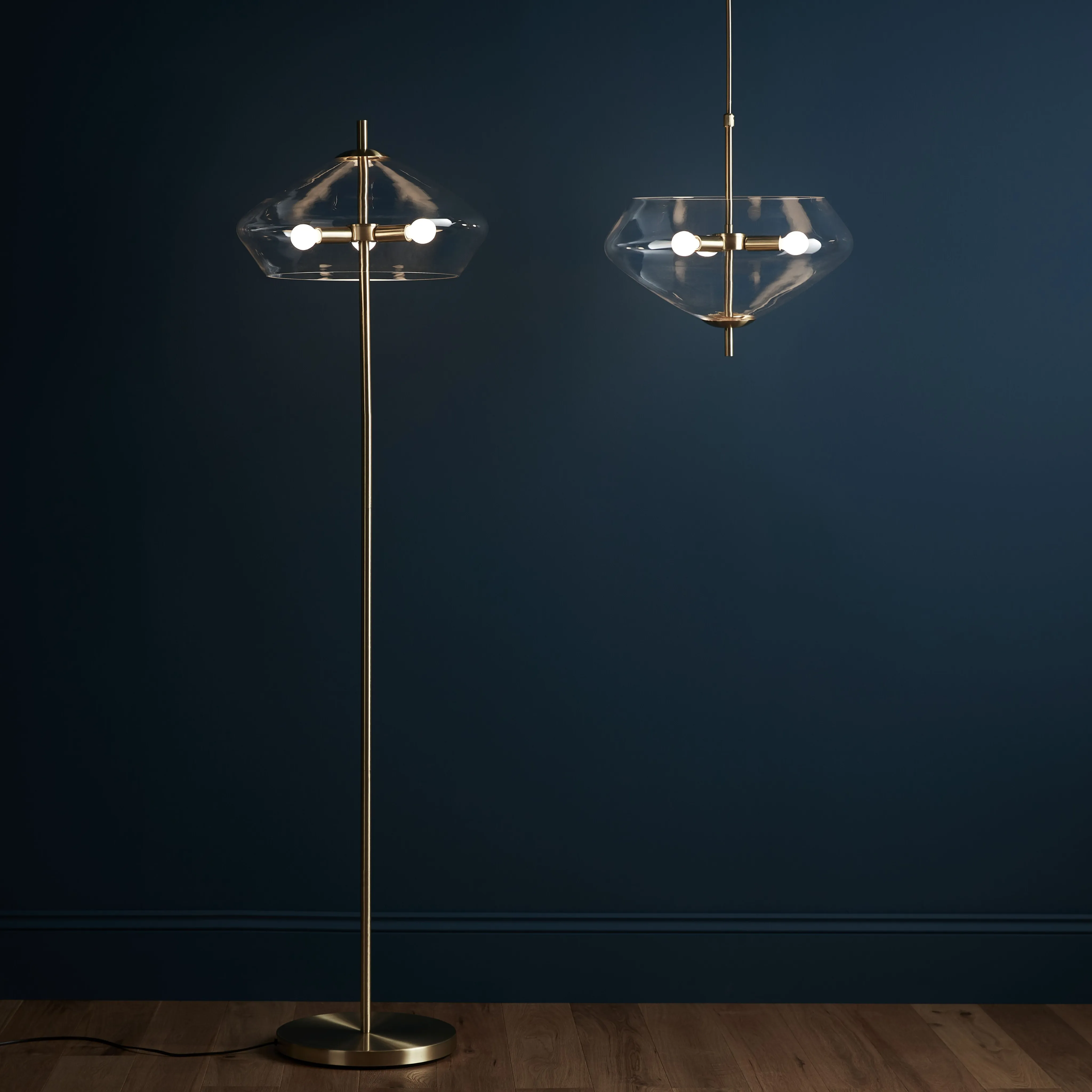 Capolin Brushed Brass effect 3 Lamp Pendant ceiling light, (Dia)450mm