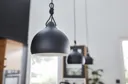 Aulavik Black Pendant ceiling light, (Dia)220mm