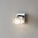 Vergam Clear & Grey Chrome effect Wall light