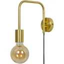 Ghlin Gold effect Plug-in Wall light