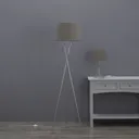 GoodHome Gooban Chrome effect Floor & table lamp