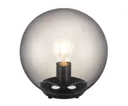 GoodHome Barool Transparent & black Smoky tinted effect Table light