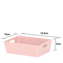 Studio 3.01 Blush Plastic Nestable Storage basket (H)50mm (W)120mm