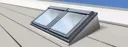 Keylite Combi Flat Roof System with timber upstand for 2 windows 550 x 780mm  CFRSU012018