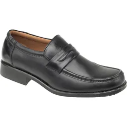 Amblers Manchester Leather Loafer - Black, Size 8