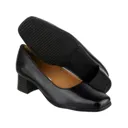 Amblers Walford Ladies Shoes Leather Court - Black, Size 6