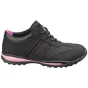 Amblers Safety FS47 Heat Resistant Lace Up Safety Trainer - Black / Pink, Size 4
