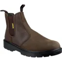 Amblers Mens Safety FS128 Hardwearing Pull On Safety Dealer Boots - Brown, Size 14