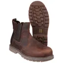 Amblers Safety Pull On Dealer Safety Boots - Brown, Size 6