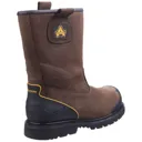 Amblers Mens Safety FS223 Goodyear Welted Waterproof Pull On Industrial Safety Boots - Brown, Size 8