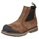 Amblers Mens Safety FS225 Goodyear Welted Waterproof Pull On Chelsea Safety Boots6 - Brown, Size 7