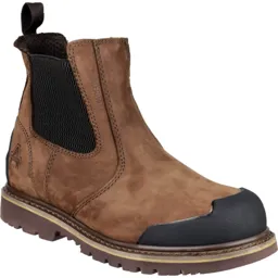 Amblers Mens Safety FS225 Goodyear Welted Waterproof Pull On Chelsea Safety Boots6 - Brown, Size 8