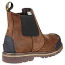 Amblers Mens Safety FS225 Goodyear Welted Waterproof Pull On Chelsea Safety Boots6 - Brown, Size 10