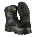 Amblers Mens Safety Combat Hi-Leg Waterproof Metal Free Boots - Black, Size 4