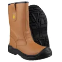 Amblers Mens Safety FS142 Water Resistant Safety Rigger Boots - Tan, Size 3