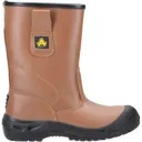 Amblers Mens Safety FS142 Water Resistant Safety Rigger Boots - Tan, Size 3