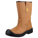 Amblers Mens Safety FS142 Water Resistant Safety Rigger Boots - Tan, Size 6