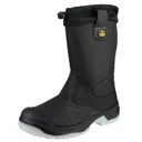 Amblers Mens Safety FS209 Water Resistant Pull On Safety Rigger Boots - Black, Size 8