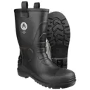 Amblers Mens Safety FS90 Waterproof Pvc Pull On Safety Rigger Boots - Black, Size 5