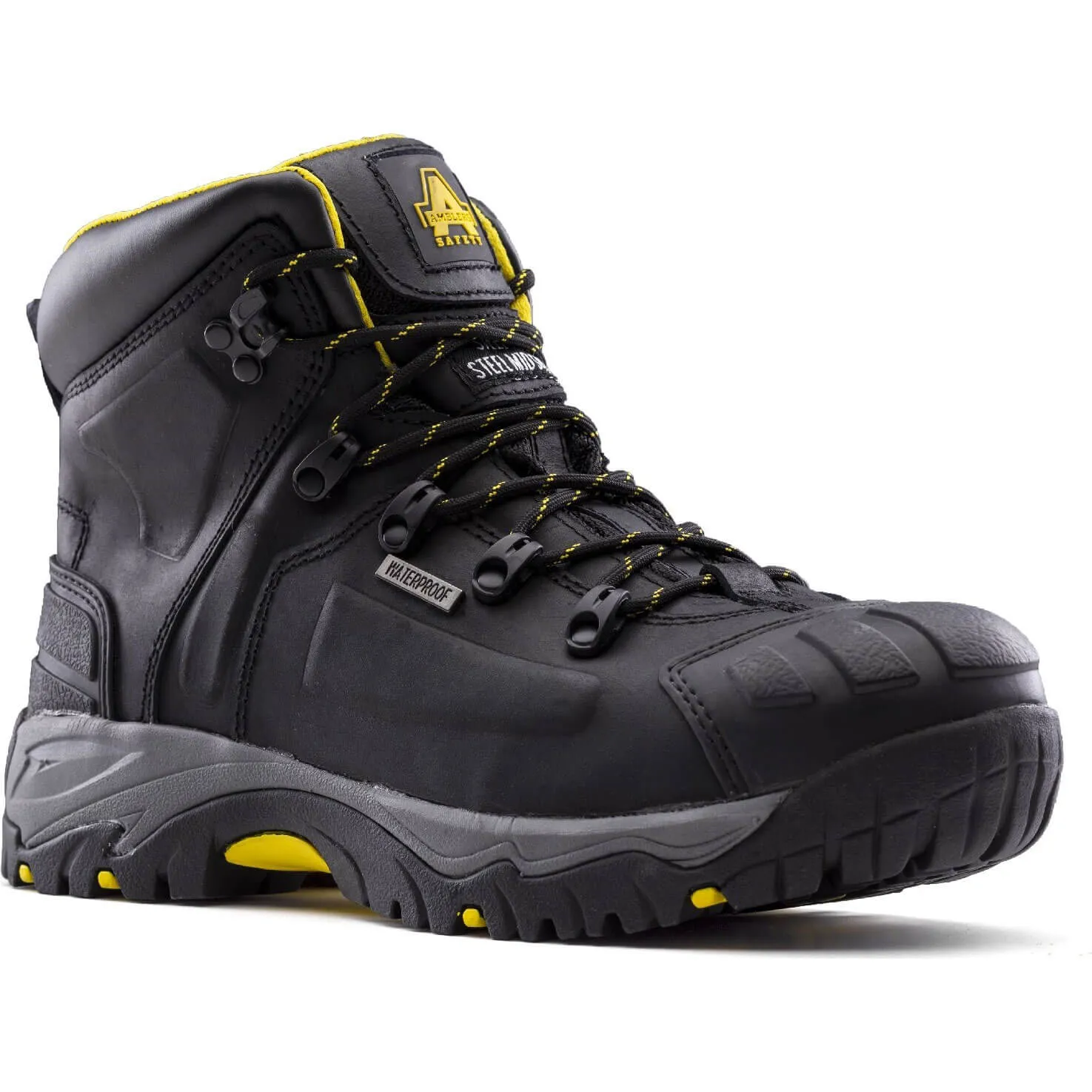 Amblers Safety As803 Waterproof Wide Fit Safety Boot - Black, Size 9