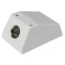 Tristar White Single Coaxial socket of 1