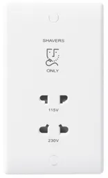 Shaver Socket 115 / 230V Dual Voltage White