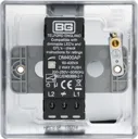 BG Chrome Raised slim profile Single 2 way 400W Dimmer switch