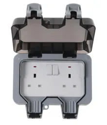 Storm Weatherproof 2 Gang 13 Amp IP66 Rated Switched Socket