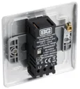 BG Brushed Steel Raised slim profile Single 2 way 400W Dimmer switch