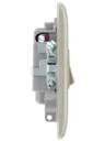 BG Nickel 13A 2 way Raised slim profile Screwed Switched Fused connection unit