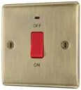 BG Antique Brass 45A 1 way 1 gang Raised slim Cooker Switch with LED Indicator