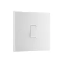 BG White 20A 1 way 1 gang Raised square Single light Switch, Pack of 5