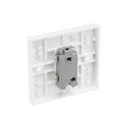 BG White 20A 1 way 1 gang Raised square Single light Switch, Pack of 5