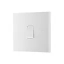 BG White 20A 2 way 1 gang Raised square Single light Switch, Pack of 5